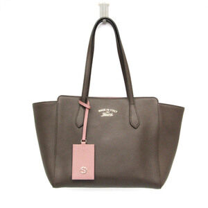 GUCCI Pink Leather Tote Bag